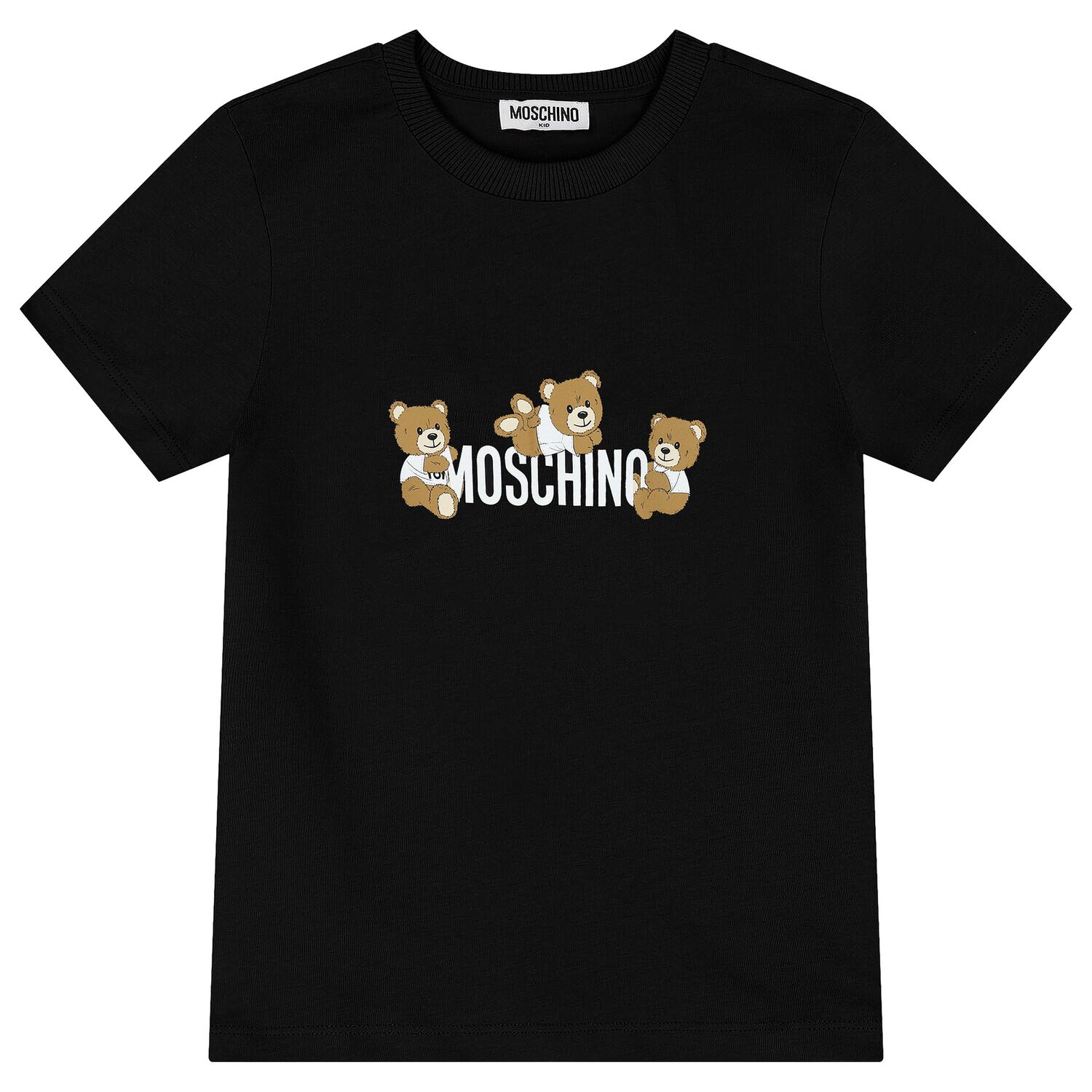 Black Teddy Bear Logo T-Shirt, 7, hi-res