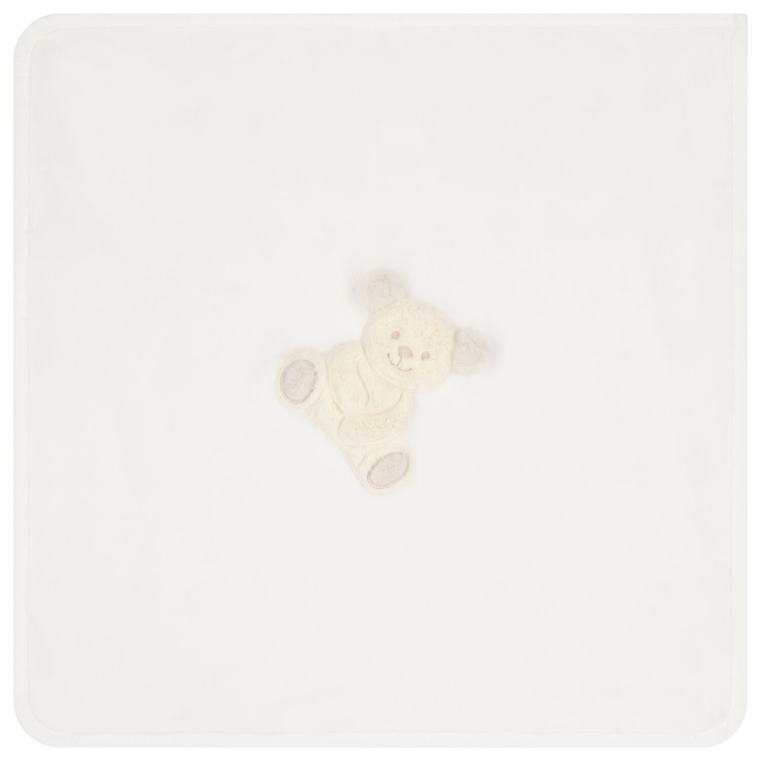 Ivory Teddy Bear Baby Blanket, 1, hi-res