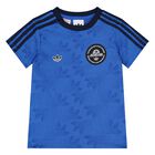 طقم شورت بالشعار باللون الأزرق للأطفال, 1, hi-res