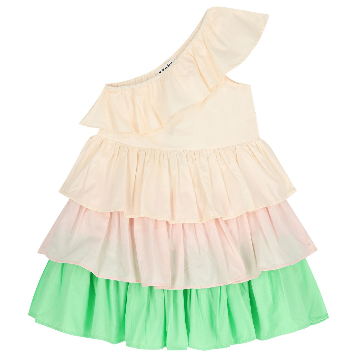 Girls Ivory Ruffled Dress, 1, hi-res