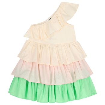 Girls Ivory Ruffled Dress