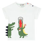 Younger Boys White & Navy Shorts Set, 1, hi-res