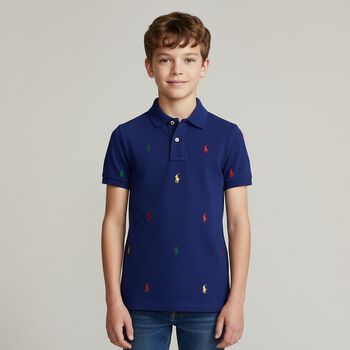 Boys Blue Logo Polo Shirt, 1 Boys Blue Logo Polo Shirt