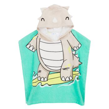 Baby Boys Green Dinosaur Towel