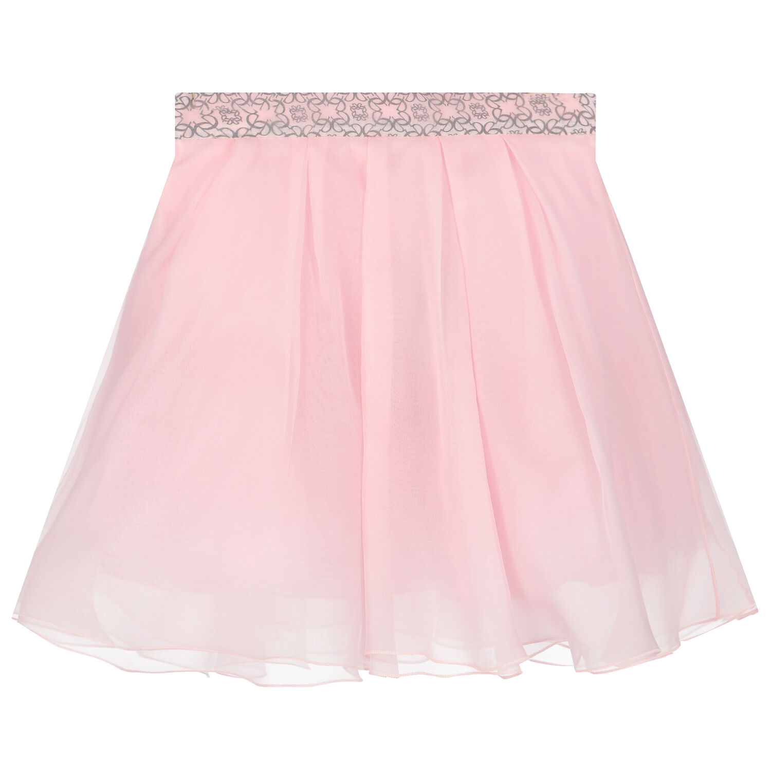 Girls Pink Pleated Organza Skirt, 1, hi-res image number null