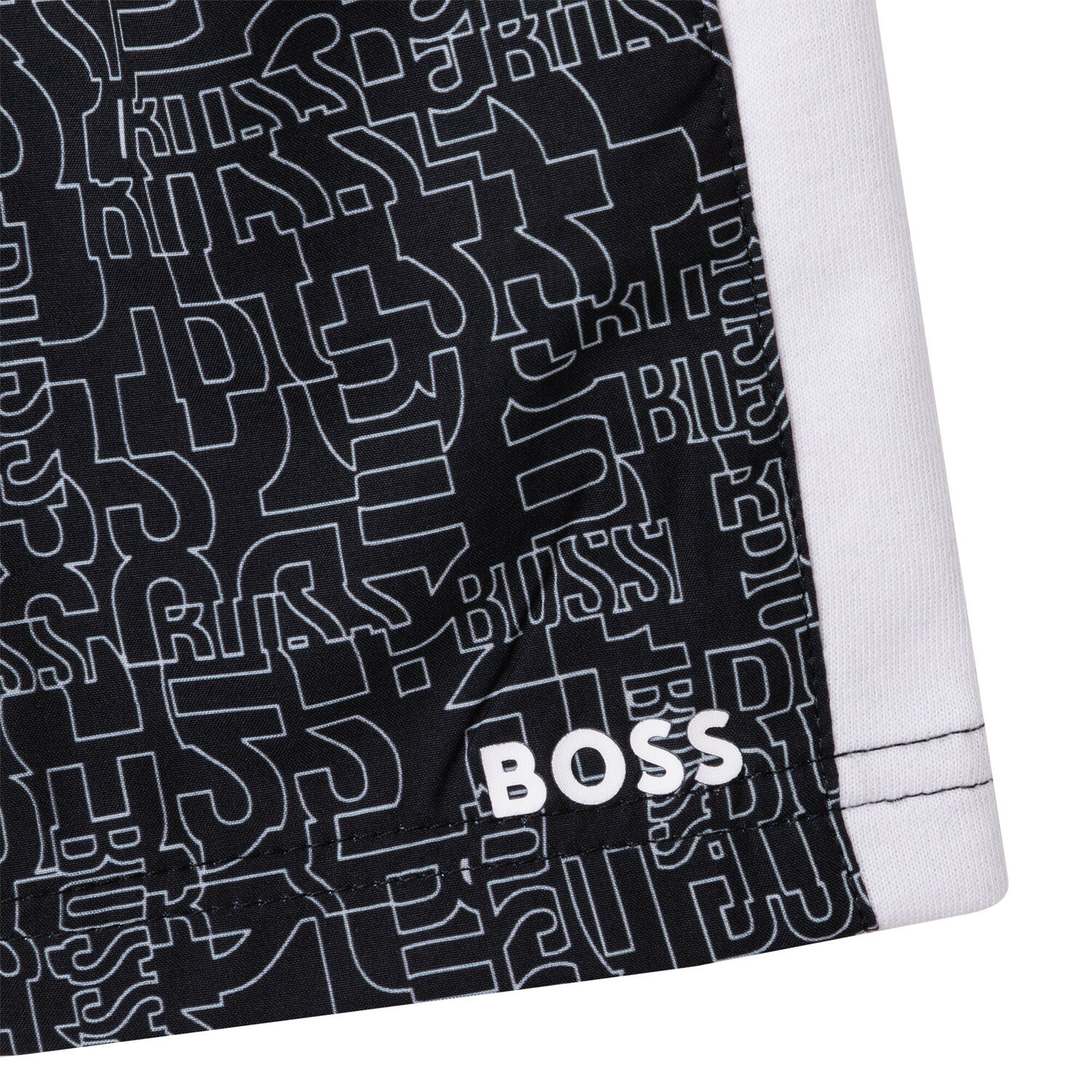 Boys Black Logo Shorts, 1, hi-res image number null