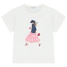 Girls White T-Shirt, 1, hi-res