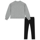 طقم بنات ليغنز  باللون الرمادي و الأسود, 1, hi-res