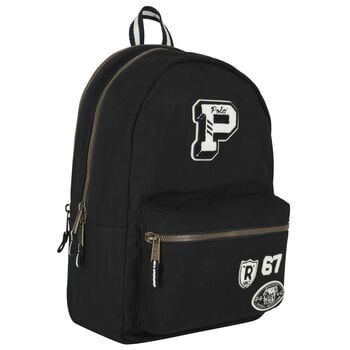 Boys Black Logo Varsity Backpack