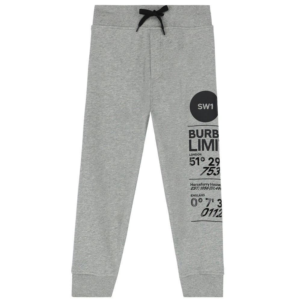 Burberry grey tracksuit bottoms clearance