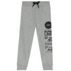 Boys Grey Montage Logo Jogger, 1, hi-res