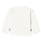 Younger Boys Ivory Dinosaur Long Sleeve Top, 1, hi-res