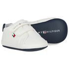 Baby Boys White Logo Pre Walker Shoes, 1, hi-res