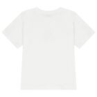 White Teddy Bear Logo Long Sleeve Top, 1, hi-res