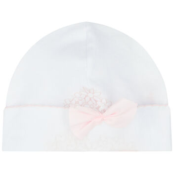 Baby Girls White Floral Hat