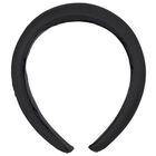 Girls Black Logo Padded Headband, 2, hi-res