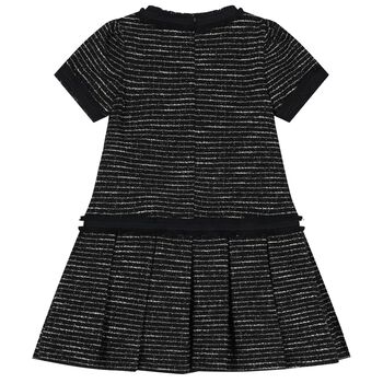 Girls Black Tweed Dress