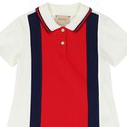 Baby Girls White and Red Polo Dress, 1, hi-res