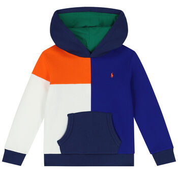 Boys Multi-Coloured Logo Hooded Top