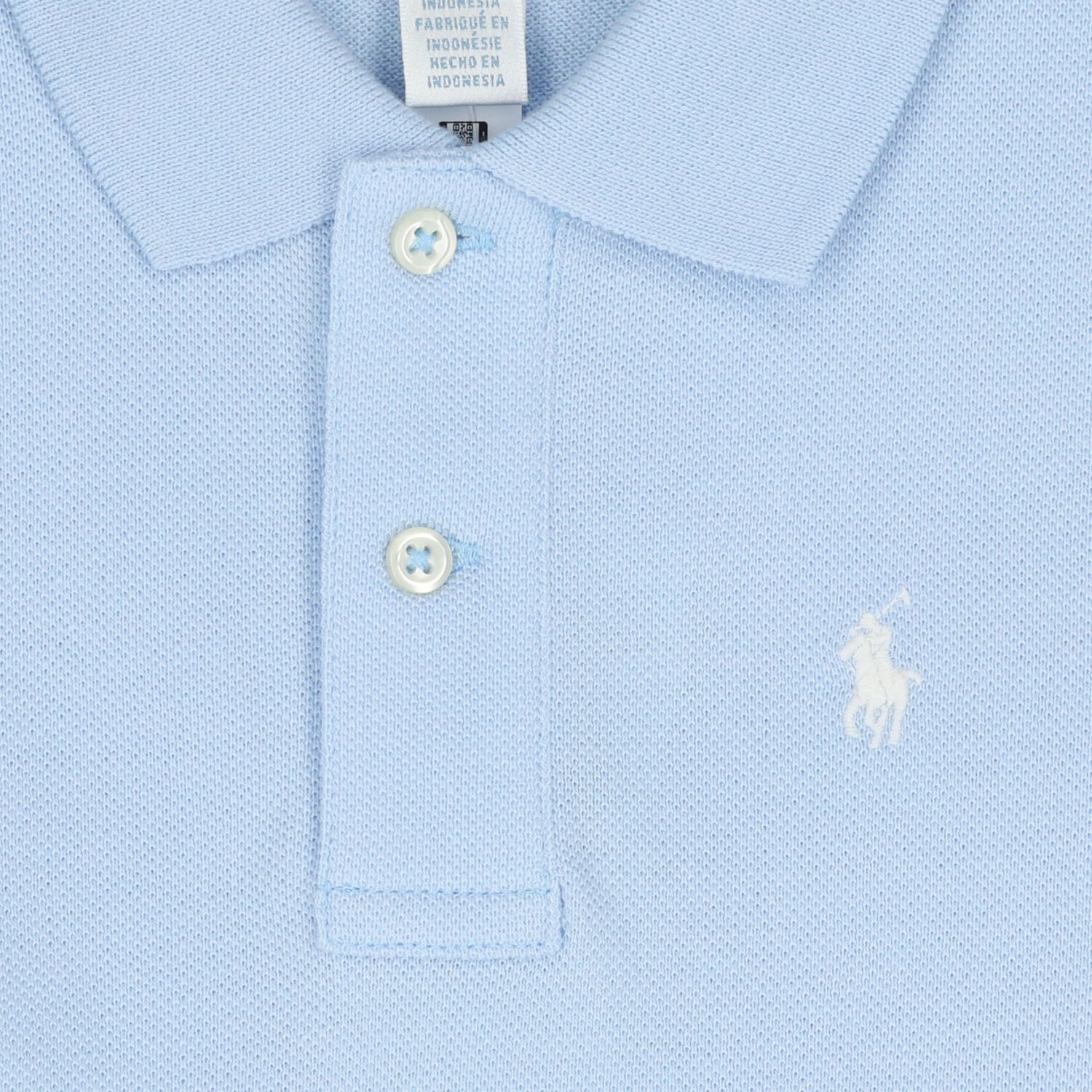 Baby Boys Blue Logo Polo Shirt, 1, hi-res
