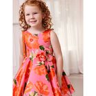 Girls Pink & Orange Floral Dress, 1, hi-res