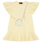 Girls Yellow Bag Logo Dress, 3, hi-res