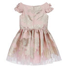 Girls Pink & Gold Organza Dress, 1, hi-res