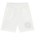 Boys White Logo Shorts Set, 1, hi-res