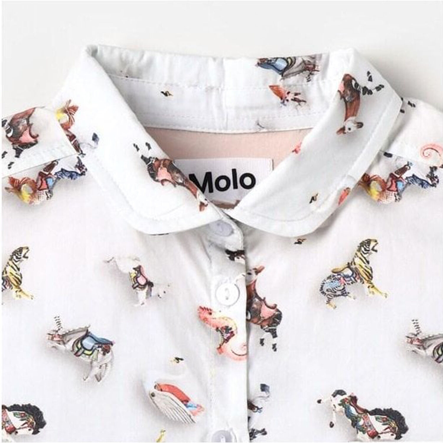 Girls 'Mini Carousel' Cotton Top, 1, hi-res