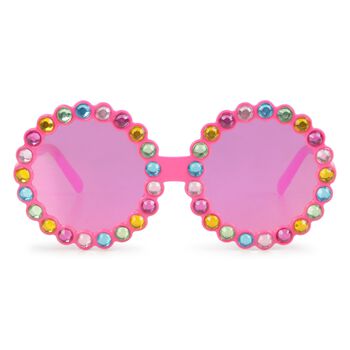 Girls Pink Embellished Sunglasses