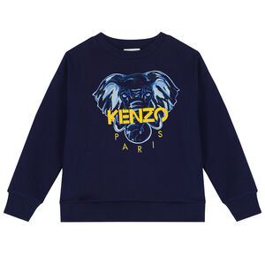Boys Navy Elephant Logo Sweatshirt