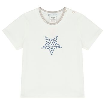 Tutto Piccolo Baby Boys White Star T-Shirt, 1 Baby Boys White Star T-Shirt