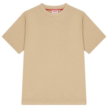 Boys Beige Logo T-Shirt