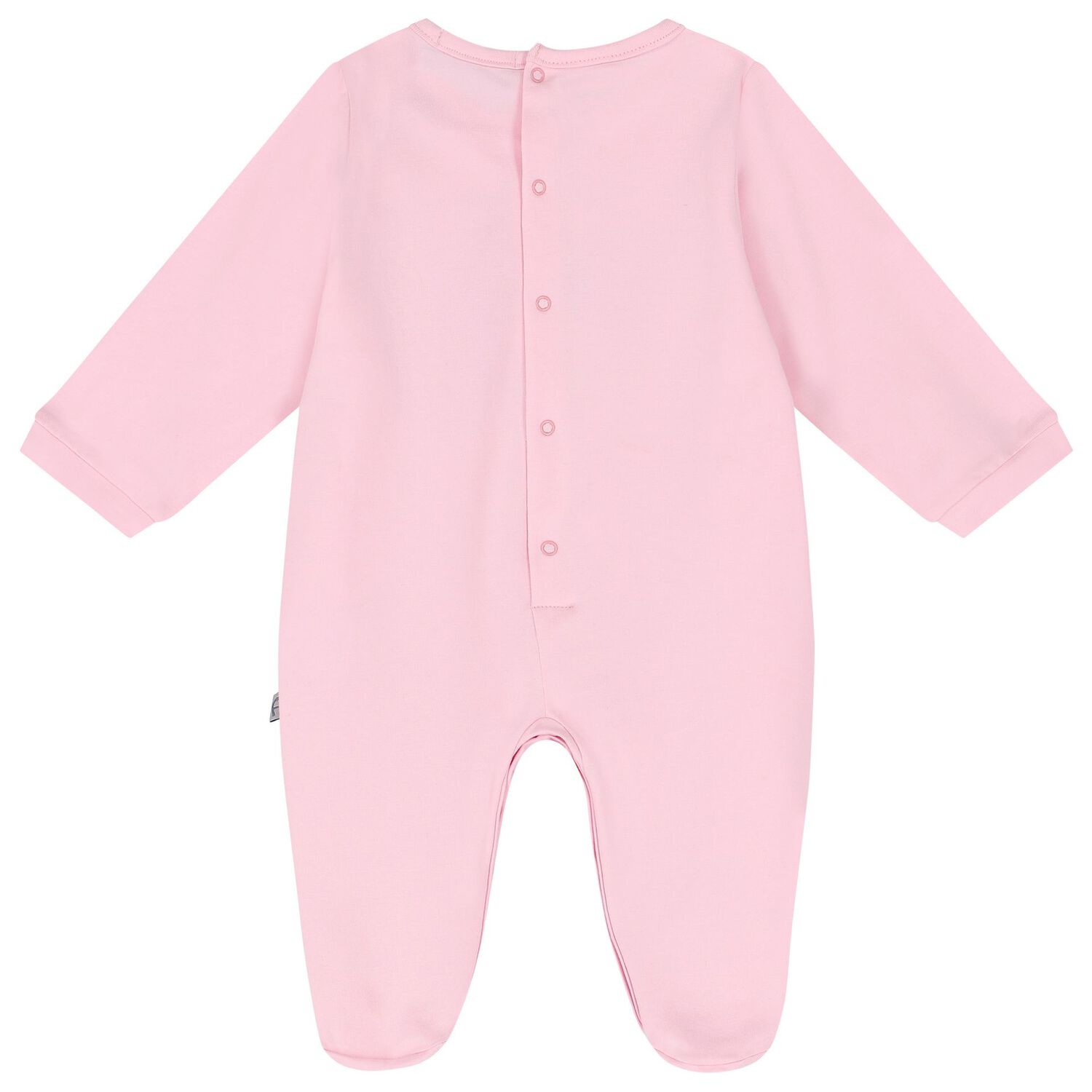 طقم بنات بالشعار باللون الزهري, 1, hi-res