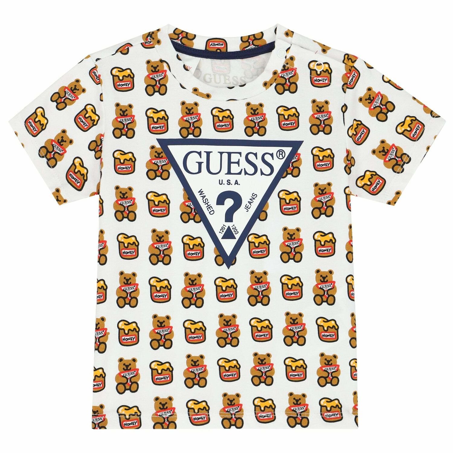 Baby Boys White Logo T-Shirt , 1, hi-res