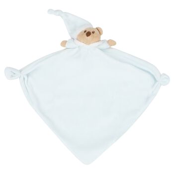 Baby Boys Blue Teddy Bear Doudou Comforter