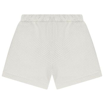 Girls Ivory & Silver Shorts