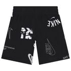 Boys Black Logo Shorts Set, 2, hi-res