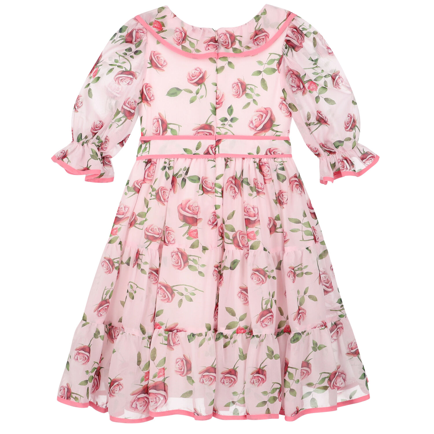 Girls Pink Floral Dress, 1, hi-res image number null