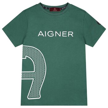 Boys Green Logo T-Shirt