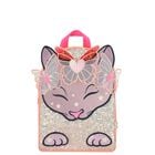 حقيبة ظهر للبنات على شكل قطة مزينة بالترتر باللون الوردي, 1, hi-res