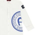 Boys White Logo Shirt, 2, hi-res