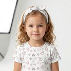 Baby Girls White & Pink Headband, 1, hi-res