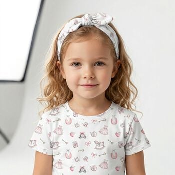 Baby Girls White & Pink Headband