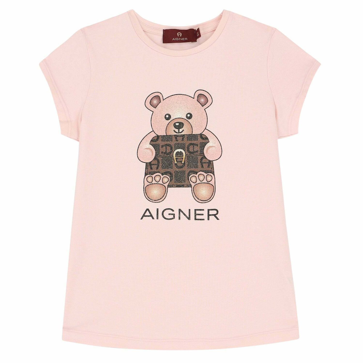 Girls Pink Teddy Bear T-Shirt, 2, hi-res image number null