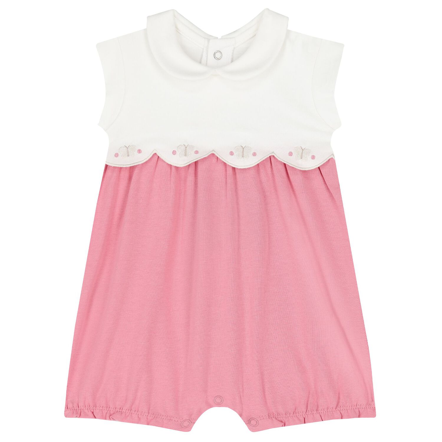 رومبير بنات باللون الابيض والوردى  ( 2 قطعه ), 3, hi-res