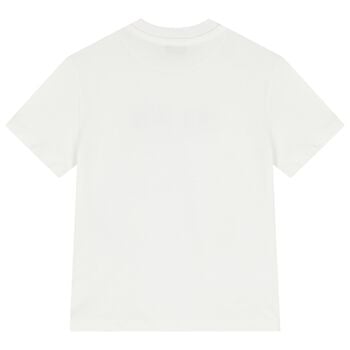 تيشيرت بالشعار باللون الابيض 