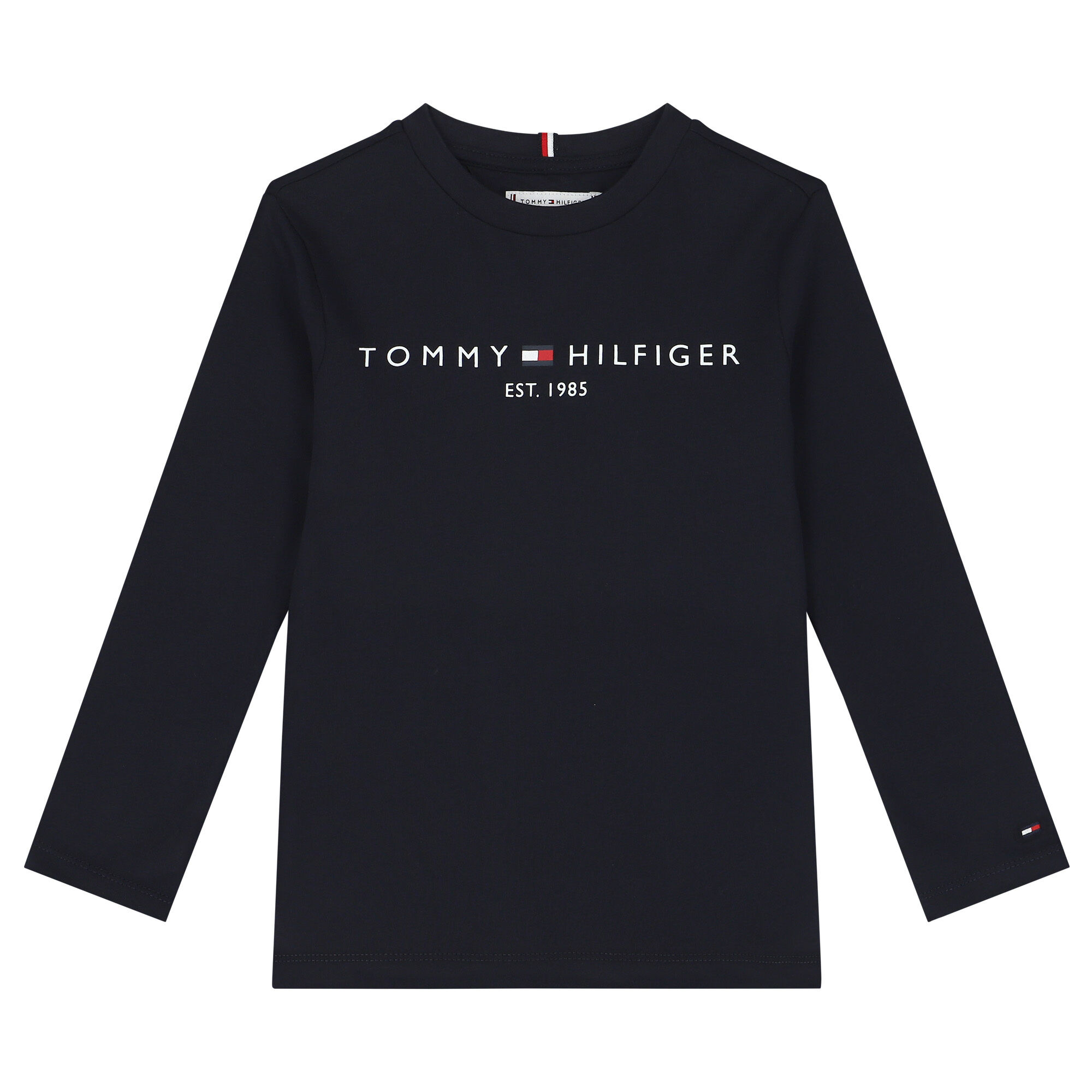 Tommy Hilfiger Navy Blue Logo Long Sleeve Top Junior Couture