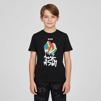 Boys Black Logo T-Shirt