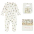 Baby Girls Ivory & Pink Carousel Babygrow Gift Set, 1, hi-res